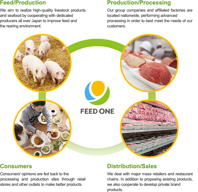 Feed/Production Production/Processing Consumers Distribution/Sales